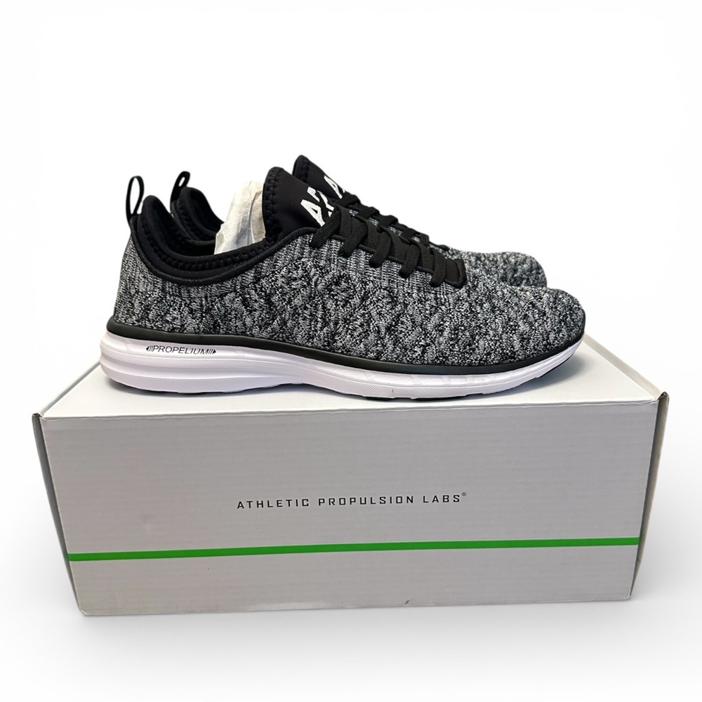 APL TechLoom Phantom Running Shoes - Men’s Size 8 - Black/White Melange NIB NEW